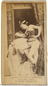 Card Number 711, Miss Eugene, from the Actors and Actresses series (N145-3) issued by Duke Sons & Co. to promote Cross Cut Cigarettes MET DP839748