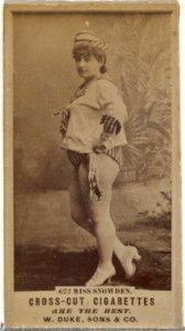 Card Number 622, Miss Snowden, from the Actors and Actresses series (N145-3) issued by Duke Sons & Co. to promote Cross Cut Cigarettes MET DP839832