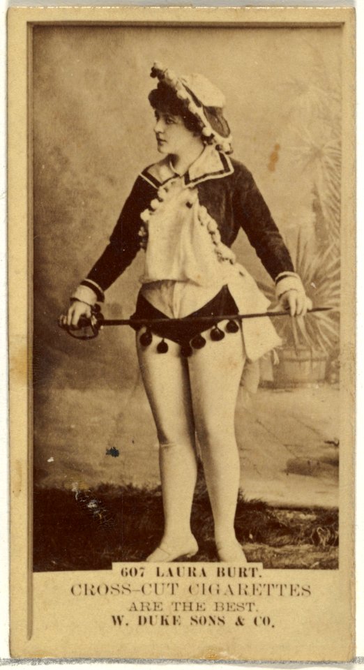 Card Number 607, Laura Burt, from the Actors and Actresses series (N145-3) issued by Duke Sons & Co. to promote Cross Cut Cigarettes MET DP839700
