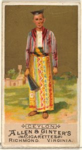 Ceylon, from the Natives in Costume series (N16) for Allen & Ginter Cigarettes Brands MET DP834820