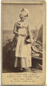 Card Number 599, Geraldine Ulmer, from the Actors and Actresses series (N145-3) issued by Duke Sons & Co. to promote Cross Cut Cigarettes MET DP839846