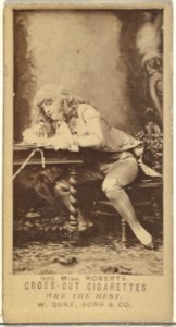 Card Number 595, Miss Roberts, from the Actors and Actresses series (N145-3) issued by Duke Sons & Co. to promote Cross Cut Cigarettes MET DP839817