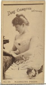 Card Number 59, Madeline Pozzo, from the Actors and Actresses series (N145-6) issued by Duke Sons & Co. to promote Duke Cigarettes MET DP840304