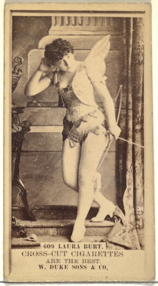Card Number 609, Laura Burt, from the Actors and Actresses series (N145-3) issued by Duke Sons & Co. to promote Cross Cut Cigarettes MET DP839703
