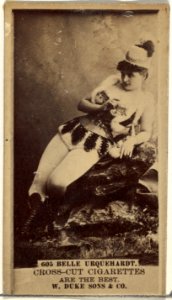 Card Number 605, Belle Urquehardt, from the Actors and Actresses series (N145-3) issued by Duke Sons & Co. to promote Cross Cut Cigarettes MET DP839847
