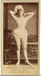 Card Number 598, Miss Sutherland, from the Actors and Actresses series (N145-3) issued by Duke Sons & Co. to promote Cross Cut Cigarettes MET DP839839