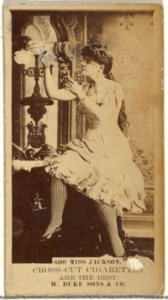 Card Number 600, Miss Jackson, from the Actors and Actresses series (N145-3) issued by Duke Sons & Co. to promote Cross Cut Cigarettes MET DP839776