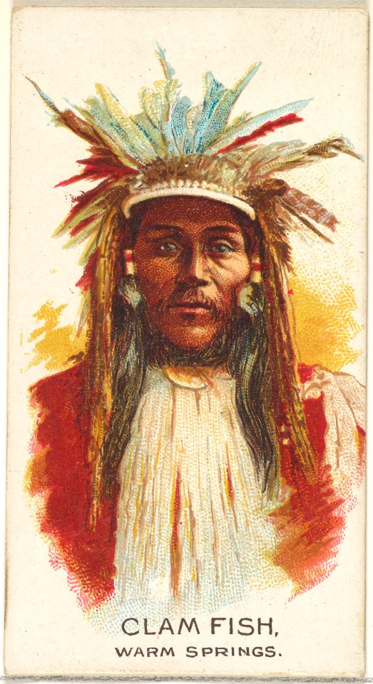 Clam Fish, Warm Springs, from the American Indian Chiefs series (N2) for Allen & Ginter Cigarettes Brands MET DP828024