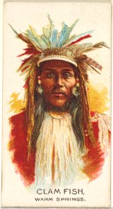 Clam Fish, Warm Springs, from the American Indian Chiefs series (N2) for Allen & Ginter Cigarettes Brands MET DP828024
