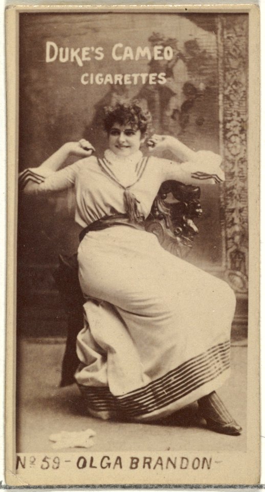 Card Number 59, Olga Brandon, from the Actors and Actresses series (N145-4) issued by Duke Sons & Co. to promote Cameo Cigarettes MET DP839895