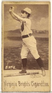 Card 6, from the Girl Baseball Players series (N48, Type 1) for Virginia Brights Cigarettes MET DP827382