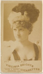 Card 524, Miss Behr, from the Actors and Actresses series (N45, Type 6) for Virginia Brights Cigarettes MET DP831179