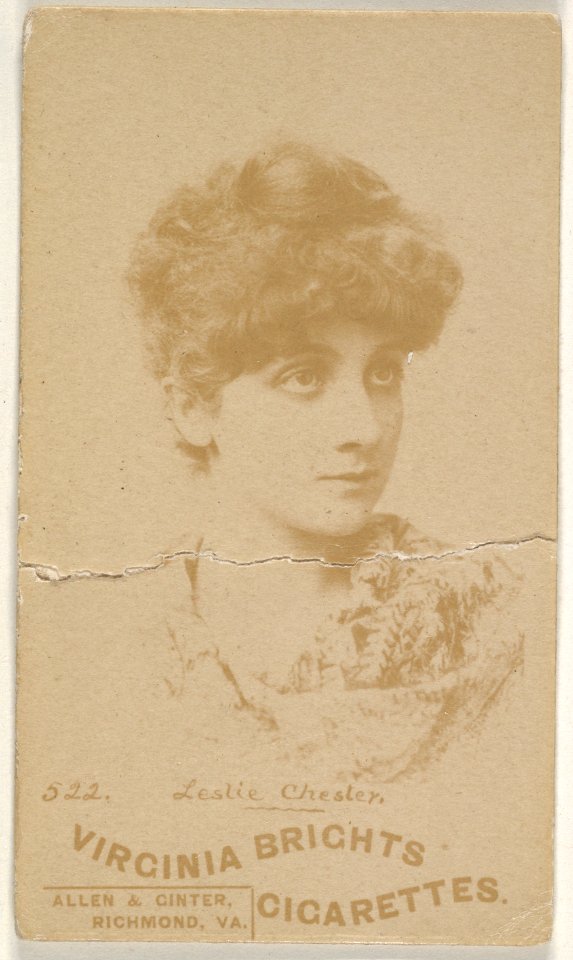 Card 522, Leslie Chester, from the Actors and Actresses series (N45, Type 6) for Virginia Brights Cigarettes MET DP831182