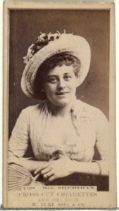 Card Number 729, Mrs. Sheridan, from the Actors and Actresses series (N145-3) issued by Duke Sons & Co. to promote Cross Cut Cigarettes MET DP839831