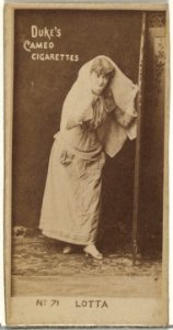 Card Number 71, Lotta, from the Actors and Actresses series (N145-4) issued by Duke Sons & Co. to promote Cameo Cigarettes MET DP839966