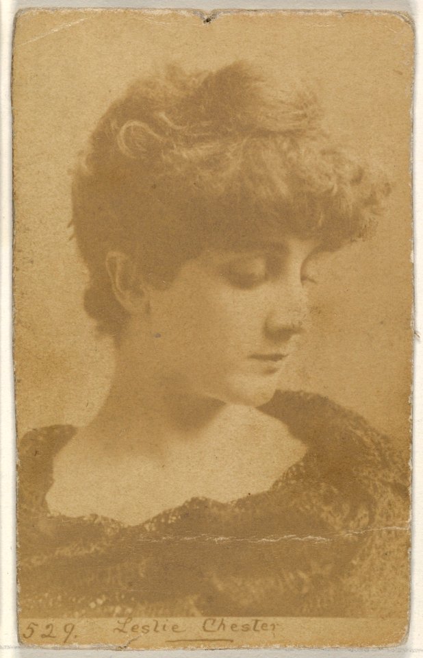 Card 529, Leslie Chester, from the Actors and Actresses series (N45, Type 1) for Virginia Brights Cigarettes MET DP830423
