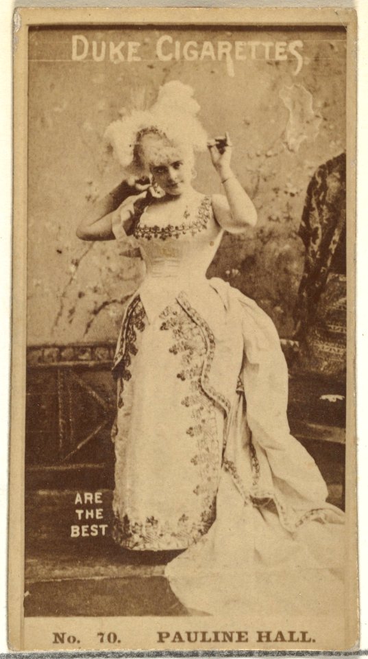 Card Number 70, Pauline Hall, from the Actors and Actresses series (N145-6) issued by Duke Sons & Co. to promote Duke Cigarettes MET DP840267