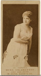 Card Number 591, Varonia, from the Actors and Actresses series (N145-7) issued by Duke Sons & Co. to promote Duke Cigarettes MET DP840526