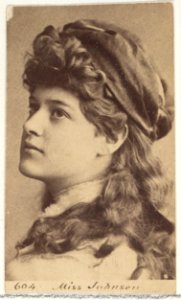 Card 604, Miss Johnson, from the Actors and Actresses series (N45, Type 1) for Virginia Brights Cigarettes MET DP829829