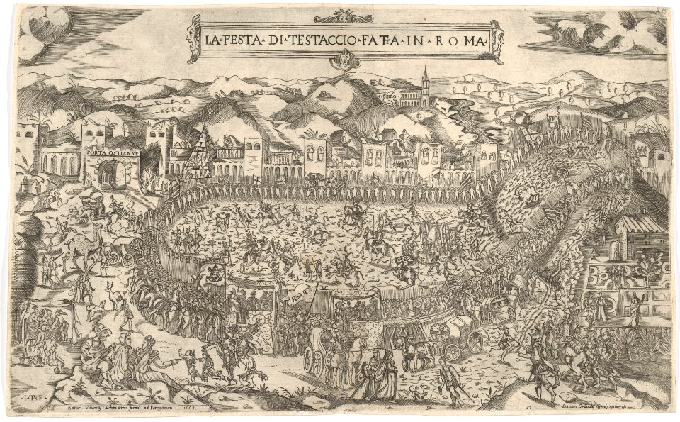 Carnival games held on the Mount Testaccio in Rome MET DP859980