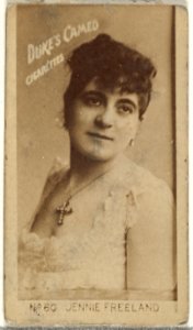 Card Number 60, Jennie Freeland, from the Actors and Actresses series (N145-4) issued by Duke Sons & Co. to promote Cameo Cigarettes MET DP839934