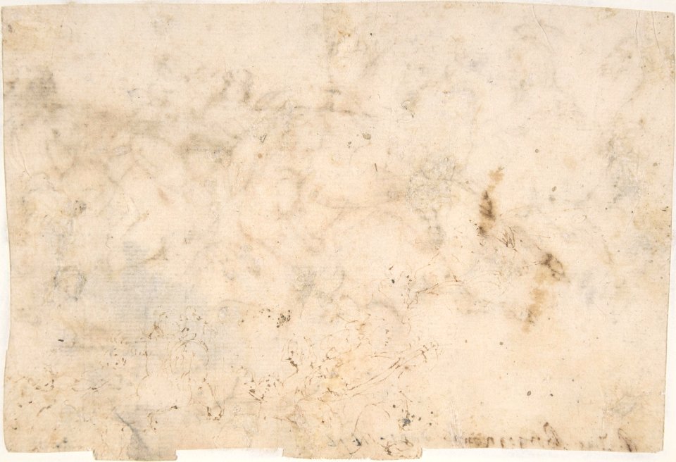 Cavalry Engagement (recto); Concert of Angels (verso) MET DP808423