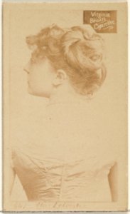 Card 647, Miss Leicester, from the Actors and Actresses series (N45, Type 2) for Virginia Brights Cigarettes MET DP830962