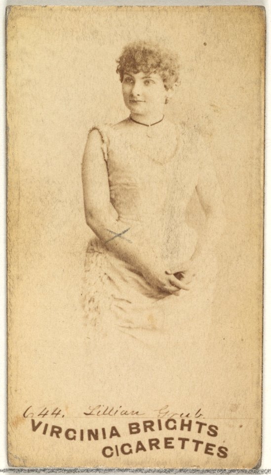 Card 644, Lillian Grub, from the Actors and Actresses series (N45, Type 1) for Virginia Brights Cigarettes MET DP829622