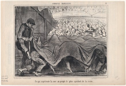 Ce qui représente la mer au peuple..., from Croquis Parisiens, published in Le Charivari, August 8, 1856 MET DP876517