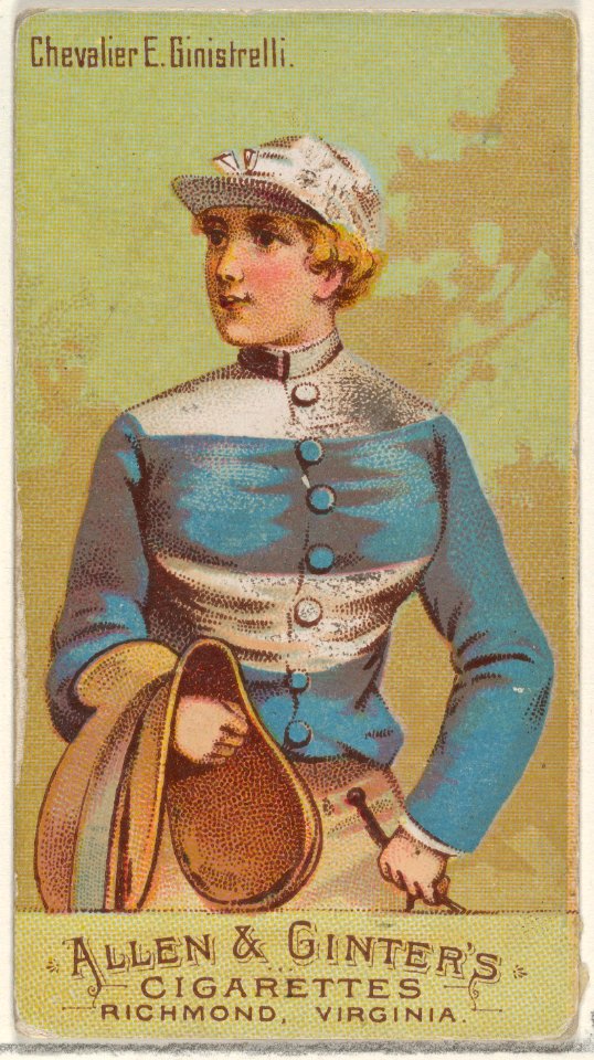 Chevalier E. Ginistrelli, from the Racing Colors of the World series (N22b) for Allen & Ginter Cigarettes MET DP835254