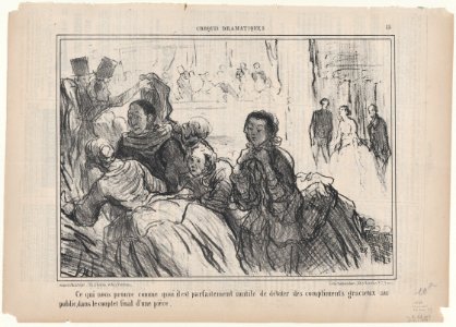 Ce qui nous prouve comme quoi il est... inutile..., from Croquis Dramatiques, published in Le Charivari, May 23, 1857 MET DP876646