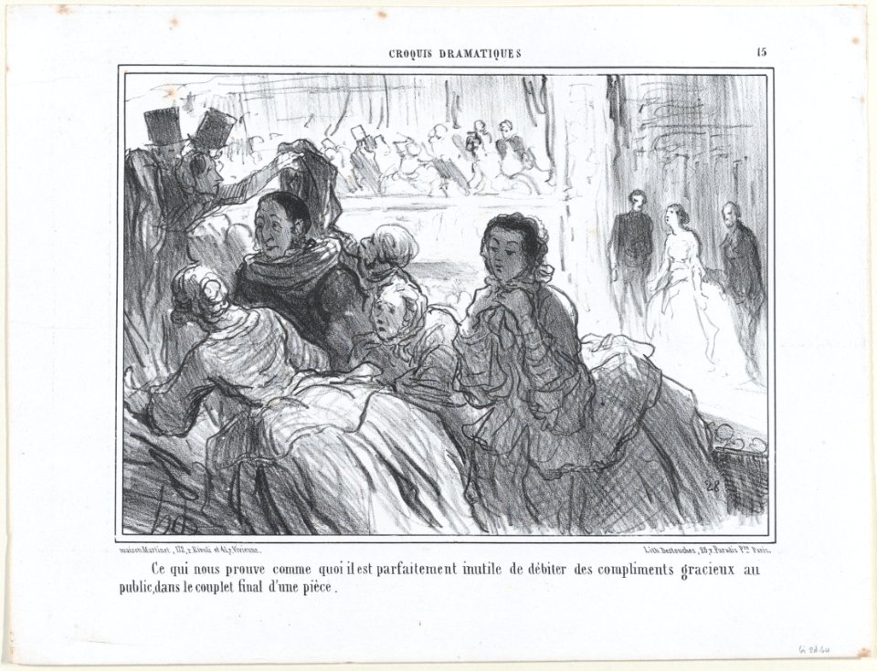 Ce qui nous prouve comme quoi il est... inutile..., from Croquis Dramatiques, published in Le Charivari, May 23, 1857 MET DP876645