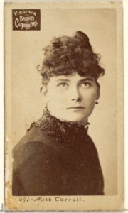 Card 691, Miss Carroll, from the Actors and Actresses series (N45, Type 2) for Virginia Brights Cigarettes MET DP830932