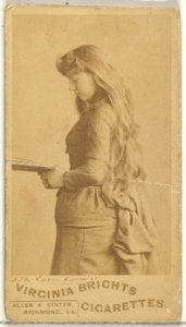 Card 576, Cora Loomis, from the Actors and Actresses series (N45, Type 1) for Virginia Brights Cigarettes MET DP829666