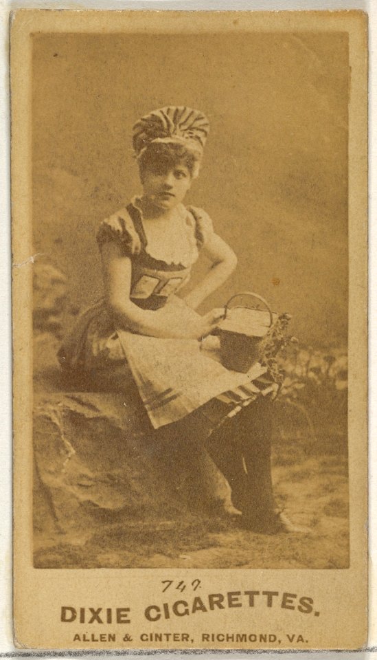Card 749, from the Actors and Actresses series (N45, Type 7) for Dixie Cigarettes MET DP831274