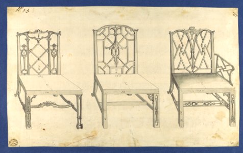 Chinese Chairs, in Chippendale Drawings, Vol. I MET DP104149
