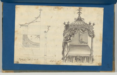 Chinese Bed, in Chippendale Drawings, Vol. I MET DP-14278-035