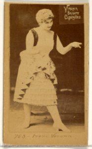 Card 753, Irene Verona, from the Actors and Actresses series (N45, Type 2) for Virginia Brights Cigarettes MET DP831003