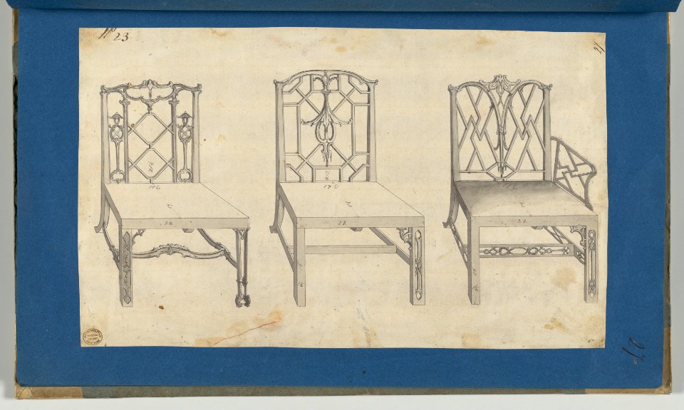 Chinese Chairs, in Chippendale Drawings, Vol. I MET DP-14278-023