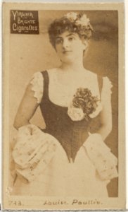 Card 733, Louise Paullin, from the Actors and Actresses series (N45, Type 2) for Virginia Brights Cigarettes MET DP830979