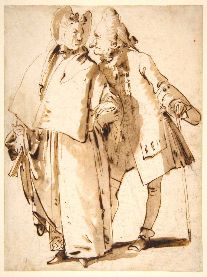 Caricature- An Elderly Couple MET DP811884