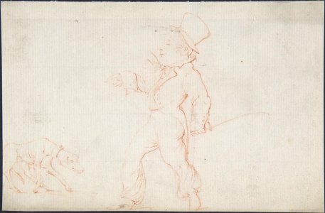 Caricature of a Man with a Dog MET DP801554