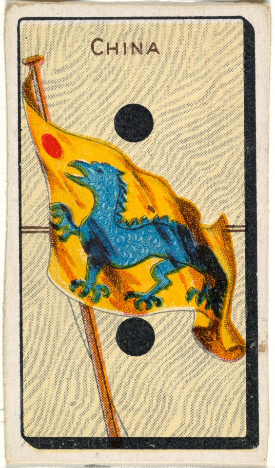 China, from the National Flag on Domino series (T177) issued by Kinney Brothers to promote Sweet Caporal Cigarettes MET DP842623
