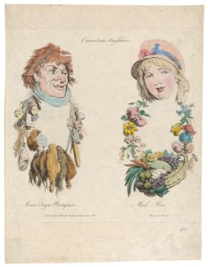 Caricatures Anglaises- Monsieur Craque Perruquier et Mademoiselle Flore MET DP872970