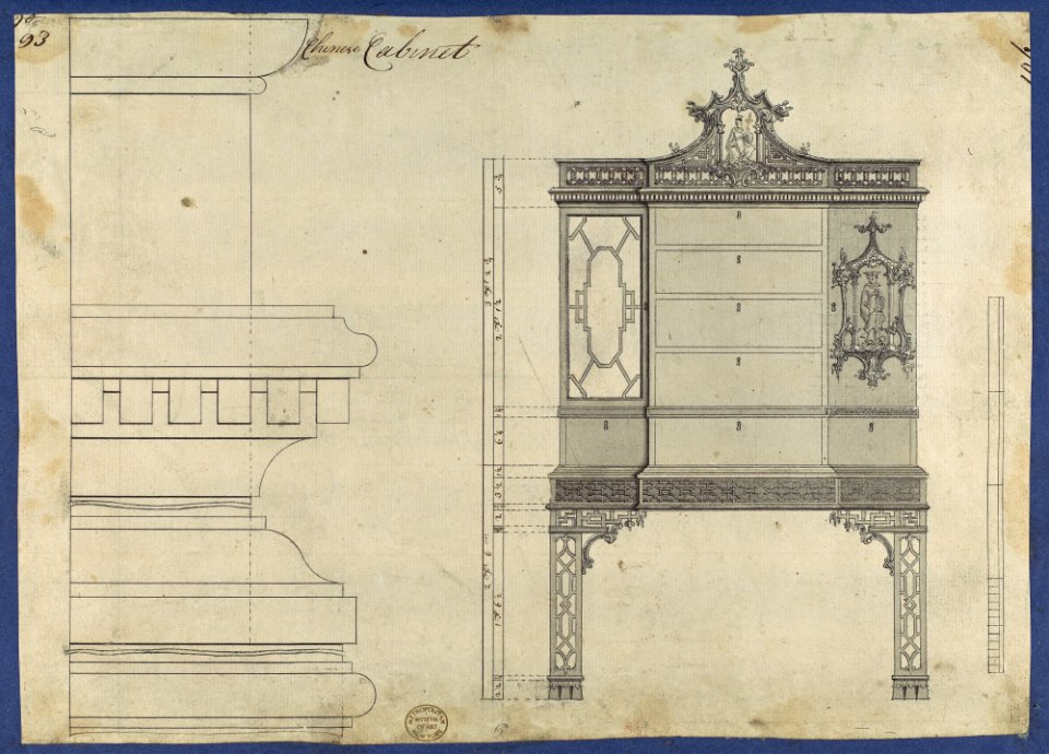 Chinese Cabinet, from Chippendale Drawings, Vol. II MET DP118199