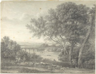 Classical Landscape with Herdsmen in the Foreground MET DP801415