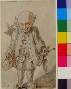 Caricature of a Junkman -recto-, Caricature of a School Master -verso- MET 60.576.5(4)