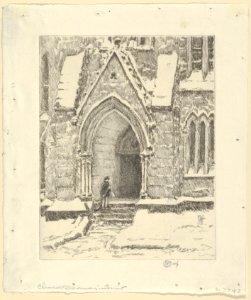 Church Doorway, Snow MET DP835986