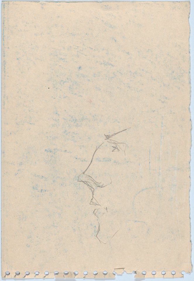 Caricature of a Man's Head, Seen in Profile (in Album of Woodcuts Collected by Arthur Heseltine) MET DP875909