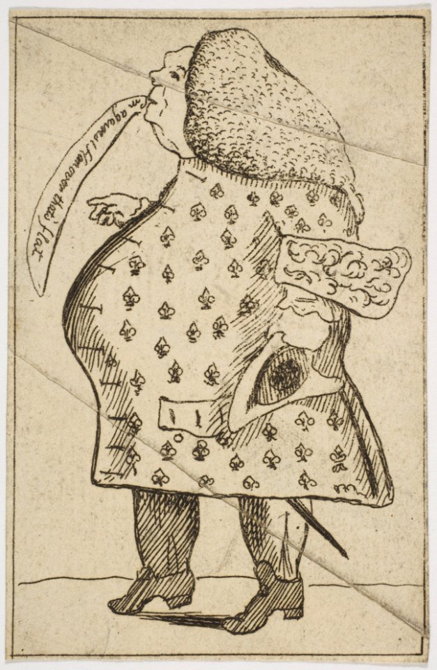 Caricature of a Man declaring- "I'm against Hanover that's flat" MET DP818527